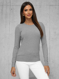 Pullover femme gris foncé OZONEE JS/8005/3