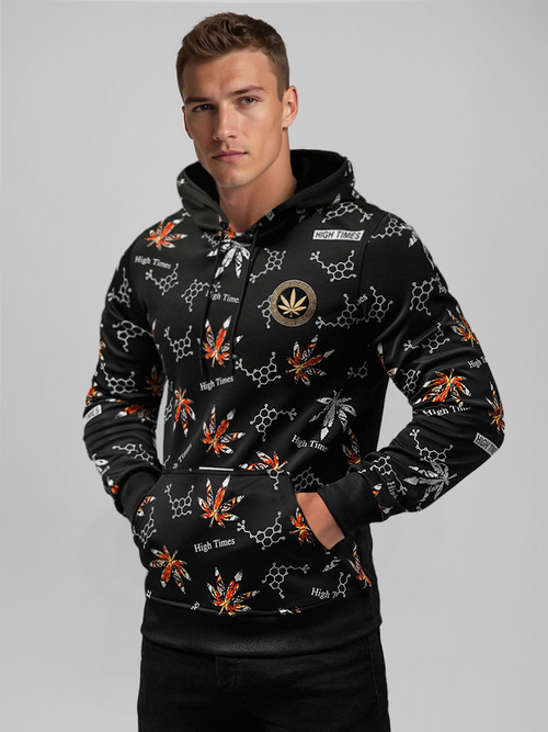 Sweatshirt à capuche homme noir OZONEE O/B266