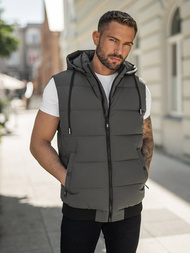Veste sans manches homme gris foncé OZONEE JS/32M1780/105