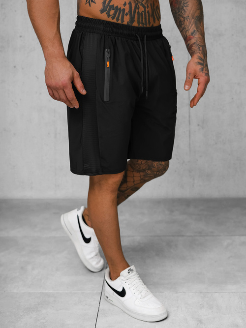 Shorts de sport pour hommes noir OZONEE JS/12K1803/3
