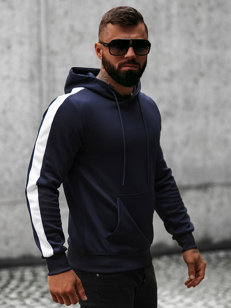 Sweatshirt Homme Bleu Foncé OZONEE O/8B153/25