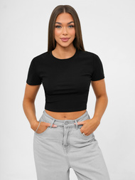 T-shirt femme noir OZONEE JS/R62564/1