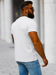 T-shirt Homme Blanc OZONEE O/7766T