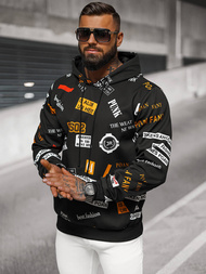 Sweatshirt à capuche homme noir OZONEE JS/8B1250/3