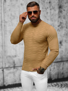 Pullover Homme Beige Foncé OZONEE O/ZZ190137