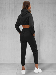 Ensemble de survêtement deux pièces noir OZONEE JS/8C68/3Z