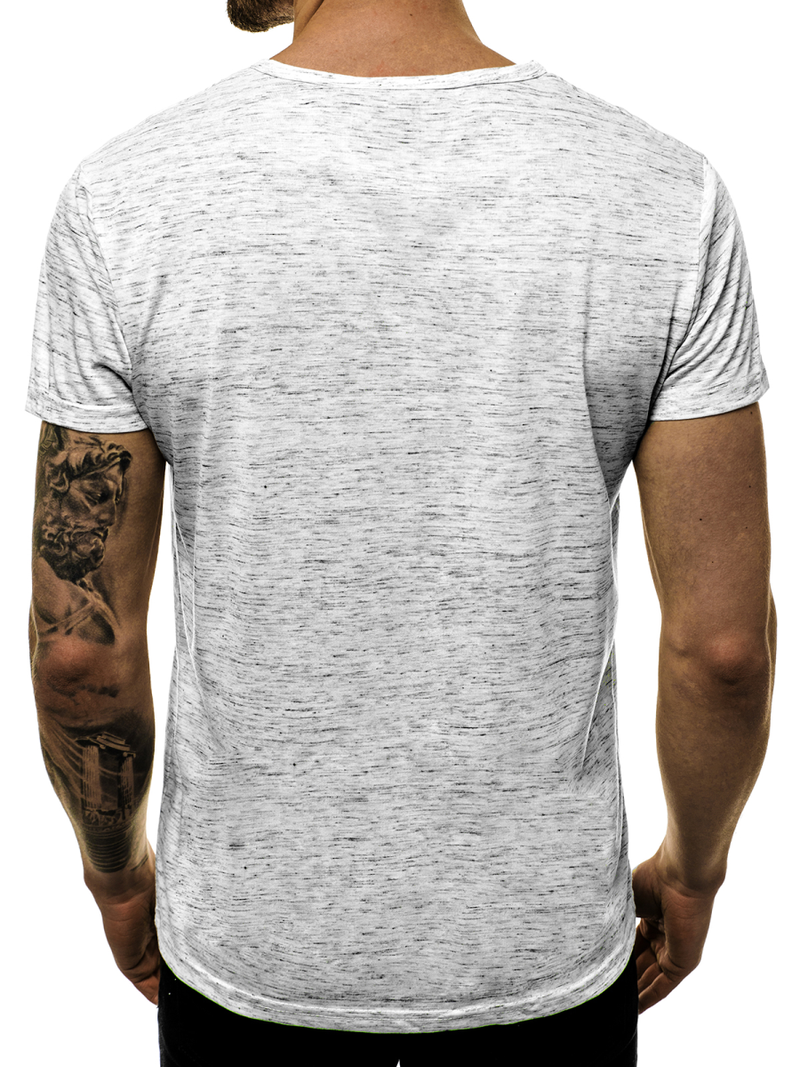 T-Shirt Homme Gris OZONEE JS/KS2043