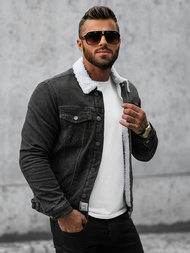 Veste en jean Homme noir OZONEE NB/MJ517NZ