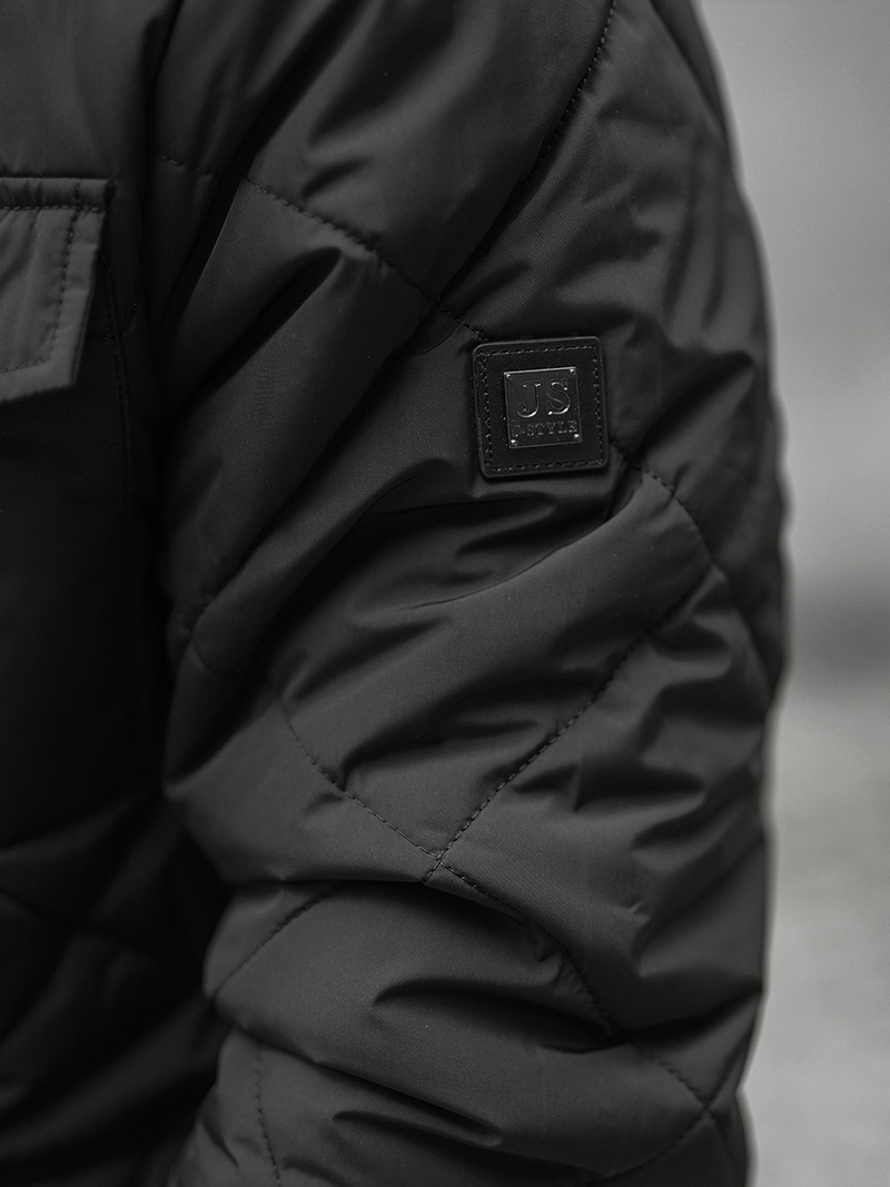 Veste Homme Noir OZONEE JS/22M15/1Z