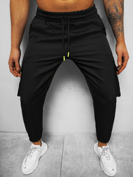 Pantalon Chino Jogger Homme Noir OZONEE O/CP150