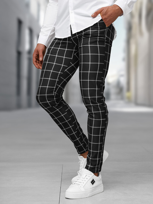 Pantalon Chino Homme Noir OZONEE DJ/5522Z