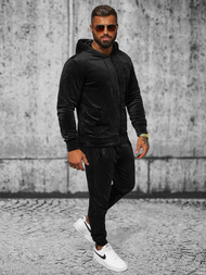 Survêtement homme en velours noir OZONEE JS/8C1169/3