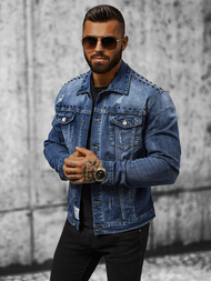 Veste en jean Homme bleu OZONEE NB/MJ504BZ