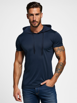 T-shirt Homme Bleu Foncé OZONEE JS/8T89/25Z