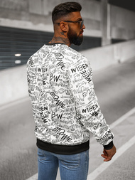 Sweatshirt Homme Blanc OZONEE JS/8B1218/1