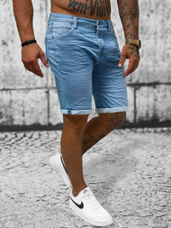 Shorts en Jean Homme Bleu Clair OZONEE O/19300