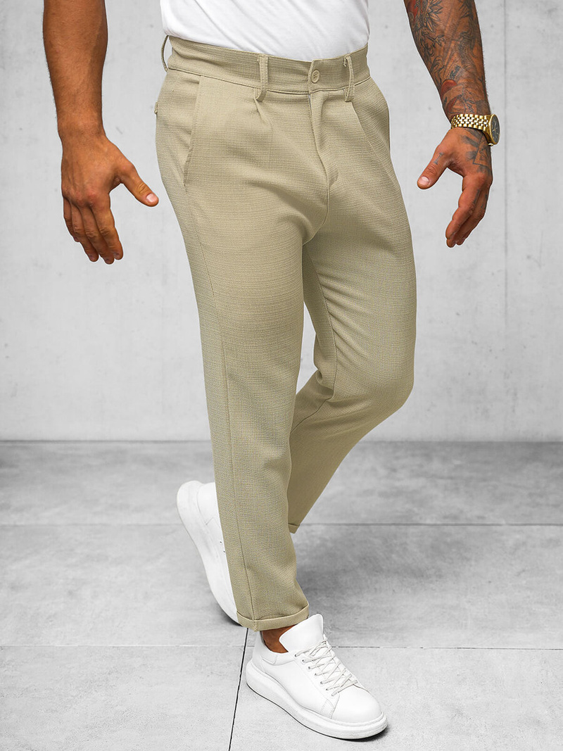 Pantalon Chino Homme Beige OZONEE O/K971SP