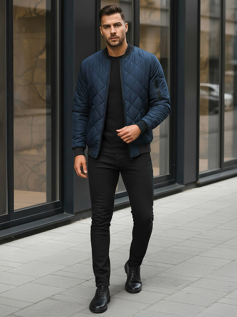 Veste Homme Bleu foncé OZONEE JS/MY01Z