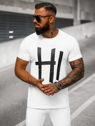T-shirt Homme Blanc OZONEE O/T1261/1