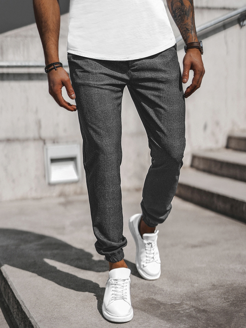 Pantalon chino Homme gris foncé OZONEE DJ/2294/22Z