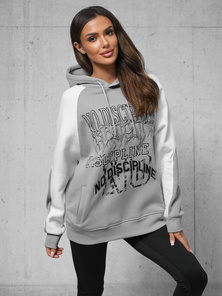 Sweatshirt à capuche gris OZONEE O/SWE23037Z