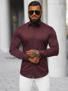 Chemise Homme Bordeaux OZONEE O/V109