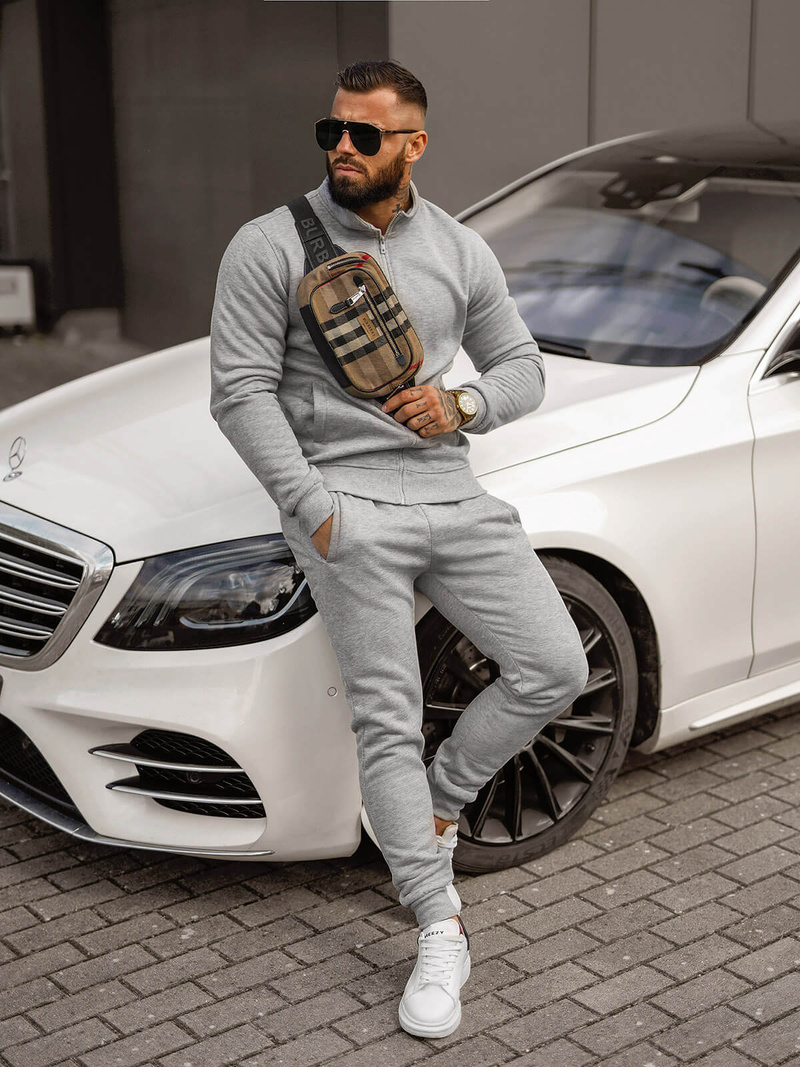 Survêtement Homme Gris OZONEE JS/68C10385/2Z