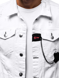 Veste en jean Homme Blanc OZONEE G/600