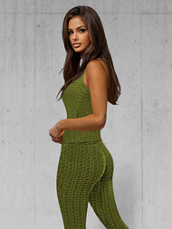 Ensemble de survêtement deux pièces kaki OZONEE JS/YW88037/7Z