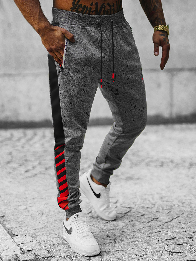 Pantalon de survêtement Homme gris foncé OZONEE JS/K10232Z