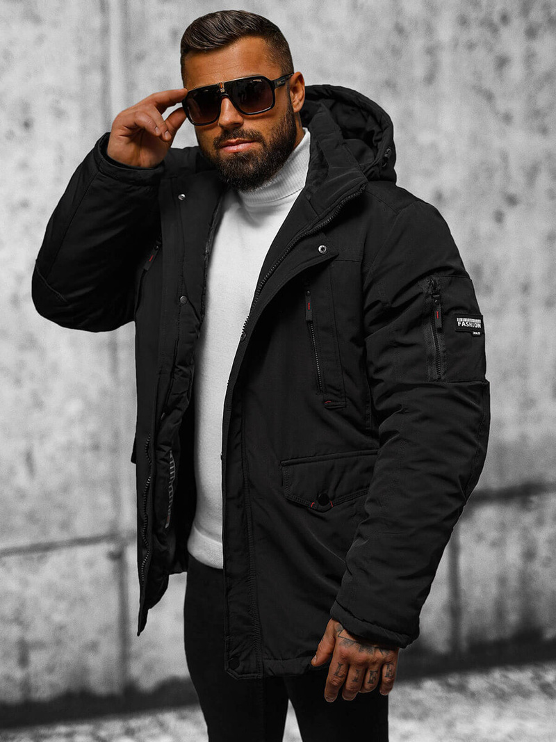 Veste Homme Noir OZONEE JS/5M718/392