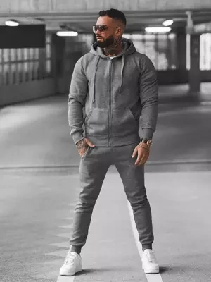 Survêtement Homme Gris Foncé OZONEE JS/68C10386/5Z