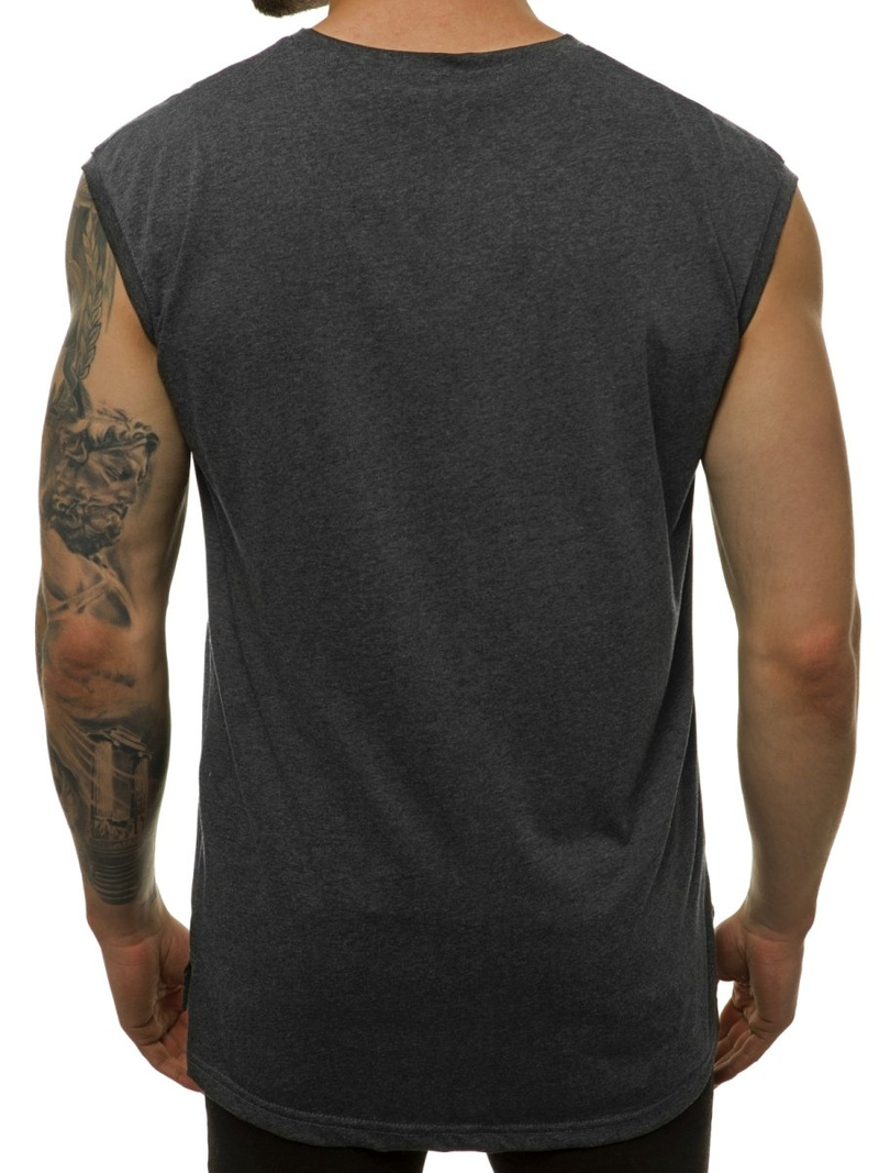 T-Shirt Homme graphite et blanc OZONEE MACH/M1212
