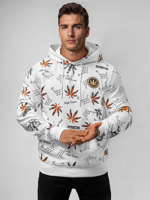 Sweatshirt à capuche homme blanc OZONEE O/B266