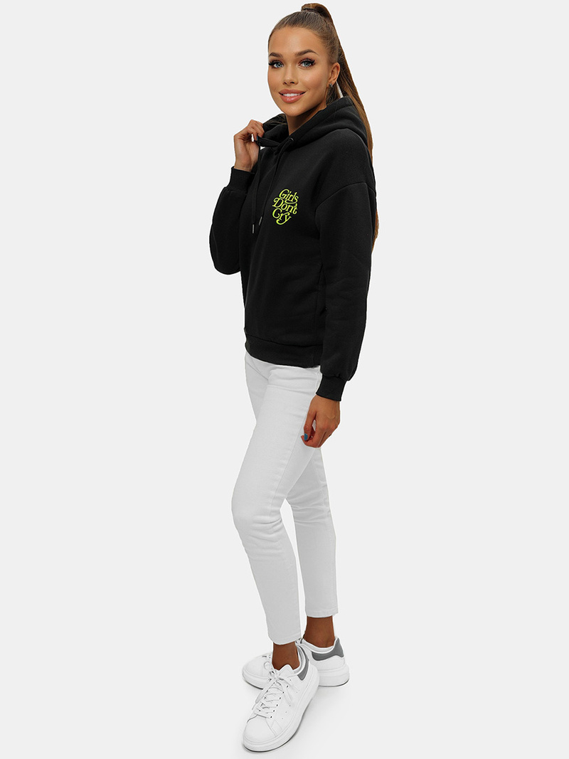 Sweat à capuche femme Noir OZONEE JS/B26013Z