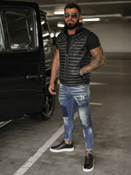 Veste sans manches homme noir OZONEE JS/16M9333/392BZ
