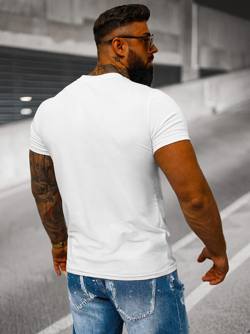 T-shirt Homme Blanc OZONEE JS/712005Z