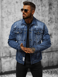 Veste en jean Homme bleu OZONEE NB/MJ504BZ