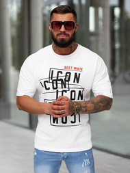 T-shirt Homme Blanc OZONEE JS/8B1366/1