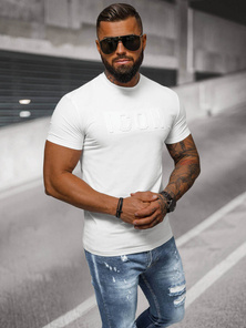 T-shirt Homme Blanc OZONEE NB/MT3111