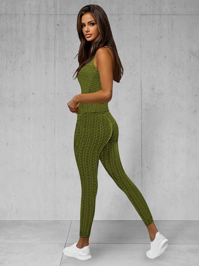 Ensemble de survêtement deux pièces kaki OZONEE JS/YW88037/7Z