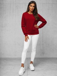 Sweat femme rouge foncé OZONEE JS/W01Z