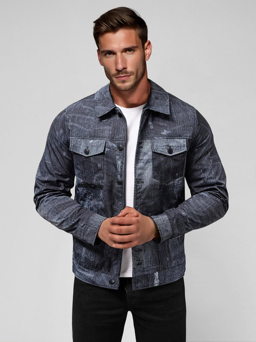 Veste Homme Bleu Foncé OZONEE O/3A178Z