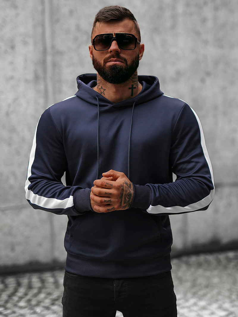 Sweatshirt Homme Bleu Foncé OZONEE O/8B153/25