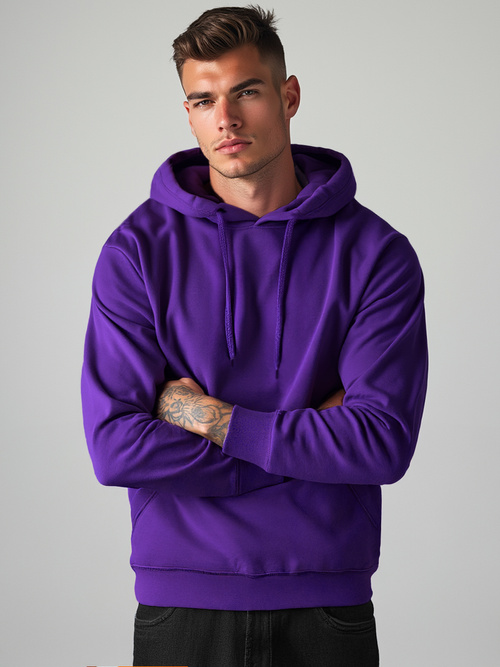 Sweatshirt Homme Violet OZONEE JS/2009Z