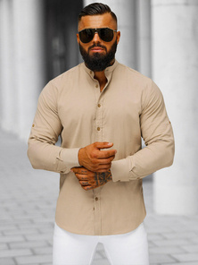 Chemise Homme Beige OZONEE O/V123