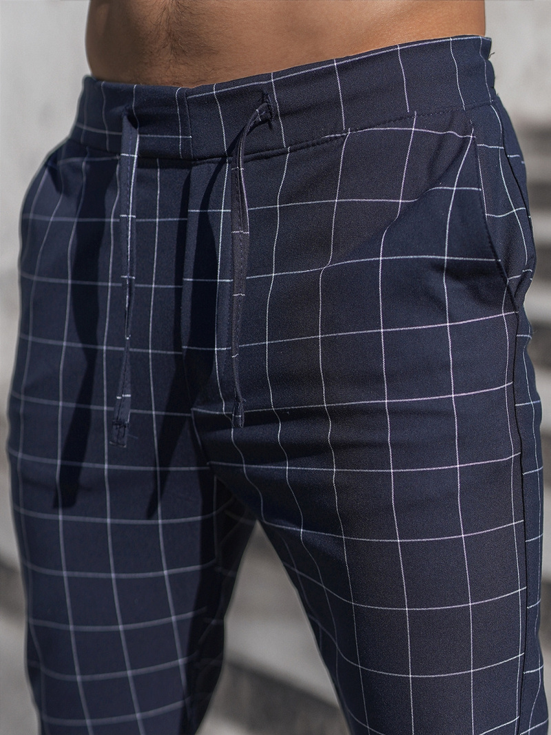 Pantalon chino Homme bleu foncé OZONEE DJ/2275/22Z