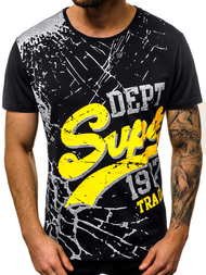 T-Shirt Homme Noir OZONEE JS/KS1942