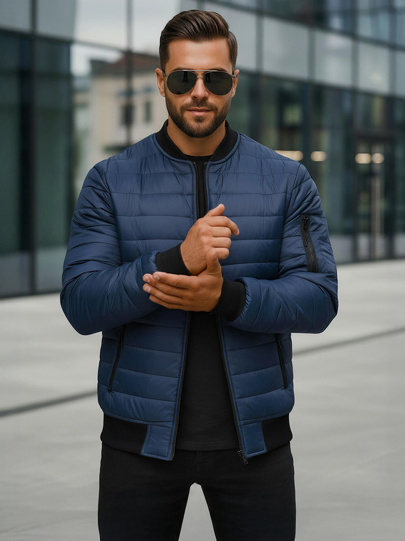 Veste Homme Bleu Foncé OZONEE JS/MY02Z