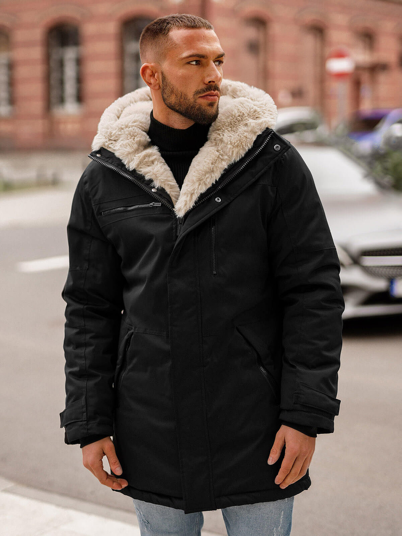 Veste D'hiver Noir OZONEE JS/22M316/392Z